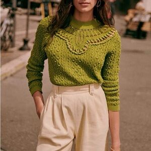 Sezane Alessandro Jumper Green - Size XL